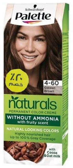 Palette Naturals Color Cream Hair Dye , 4-60 Golden Brown 50 Ml