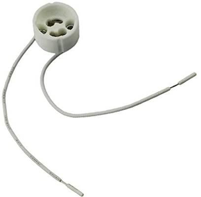 Generic GU10 L-ED Strip Wire Connector Socket Base Lamp Holder for Ceramic Halogen Bulb