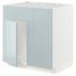 METOD Base cabinet f sink w 2 doors/front, white/Voxtorp walnut effect, 80x60 cm - IKEA
