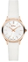 Lee Cooper Analog Rose Gold Case White Strap With Silver Dial Women's Watch LC06299-433