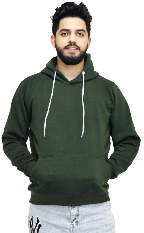 OneHand Hoodie Melton Cotton - Olive