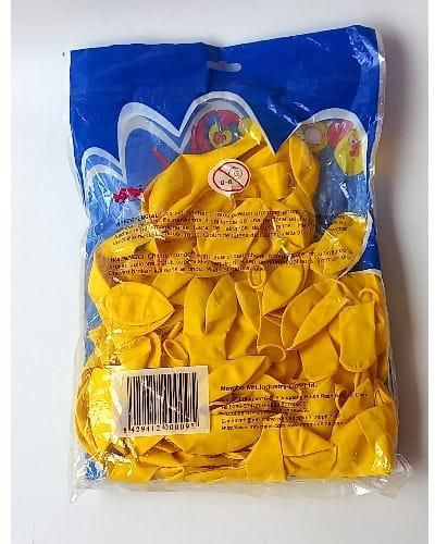 Latex Balloon For Decoration - 100 Pieces - Yellow 