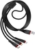 Totu Life 3-In-1 Micro USB Flat Cable Black 1.2m