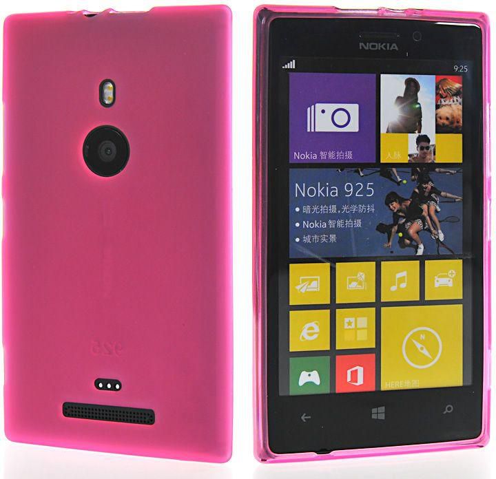MATTE STYLE SOFT GEL SILICONE TPU CASE COVER FOR NOKIA LUMIA 925 PINK