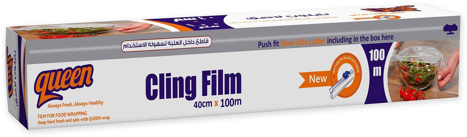 Queen Cling Film Food Wrap Roll, 40 cm - 100 Meter