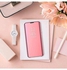 Clear View Cover Case for Samsung Galaxy Note 20 Standing Flip Folding Kickstand Case with Full Screen ProtectionShockproof Electroplate Plating Mirror Holder Smart Bumper Case-Rose Gold