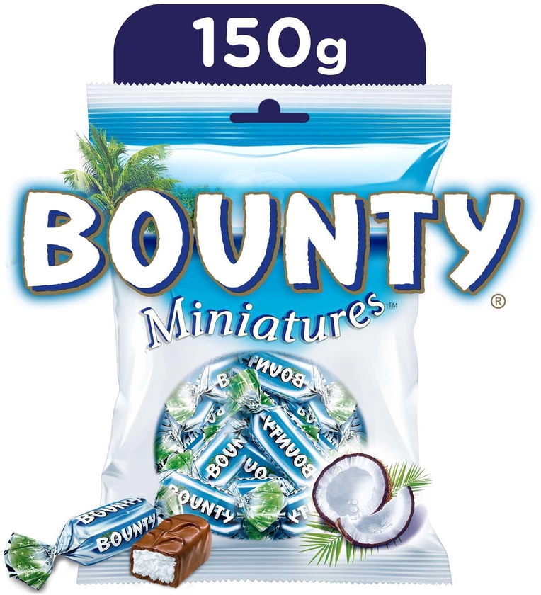Bounty miniatures chocolate mini bars 150 g
