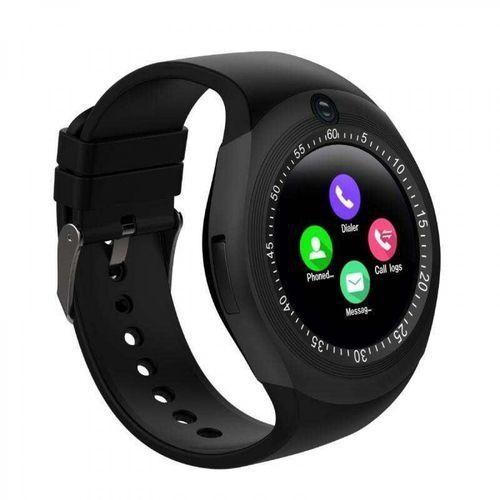 Generic Y1 Sporty Smart Phone With Touchscreen Watch - Black