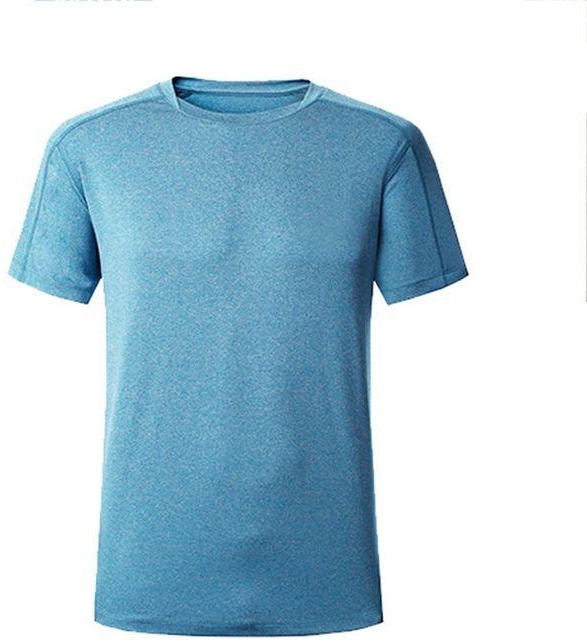 Generic Men Casual Sport Outdoor Slim Quick Dry T-Shirt Short Sleeve Crew Neck Tee Blue (Intl)