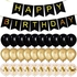Secret Black And Gold Happy Birthday Party Banner And Black And Gold