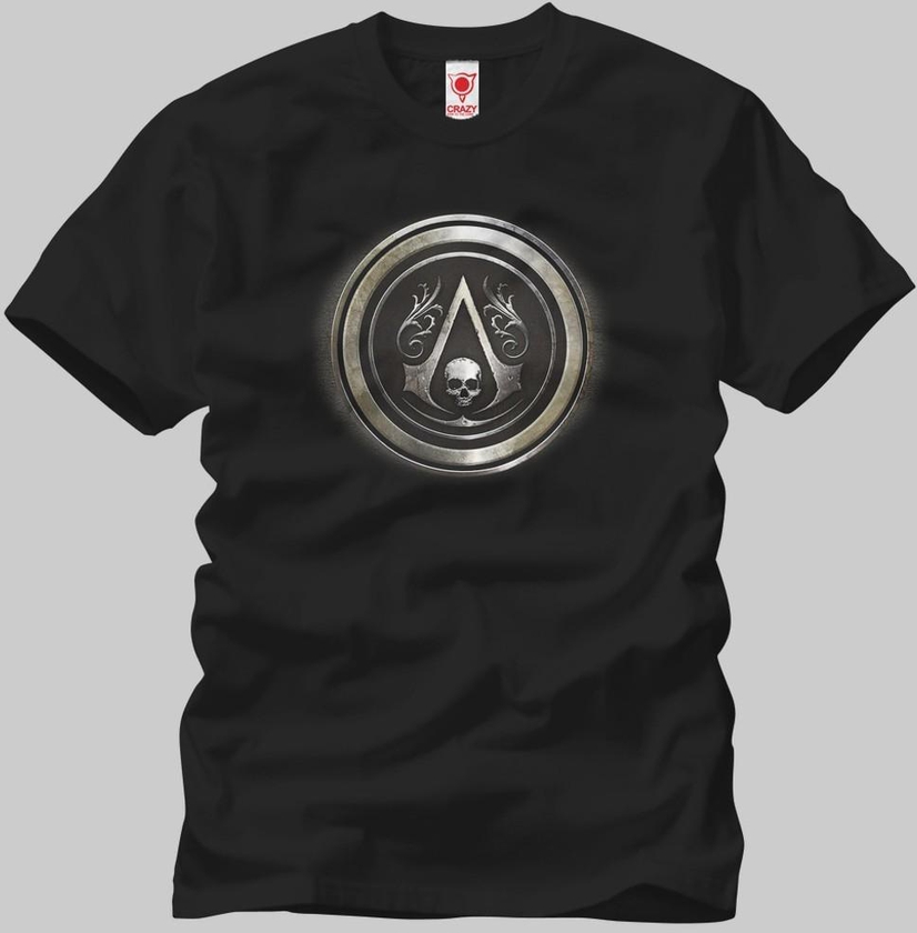 Assasins Creed Black Flag Logo Men T Shirt XS
