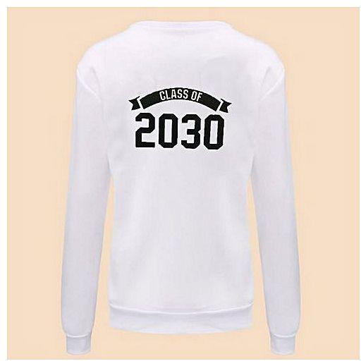 Fashion 1 Pcs Women And Man Class Of 2030 Letter Print Long Sleeve T-Shirt Top Blouse Couple Shirt