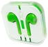 Headphone Earphone with Mic Remote Volume Control For Apple iPhone 5 5S 5C iPad - Green