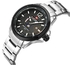 NAVIFORCE 4160 Men Watch Tungsten Band Analog Luxury Quartz Wristwatch