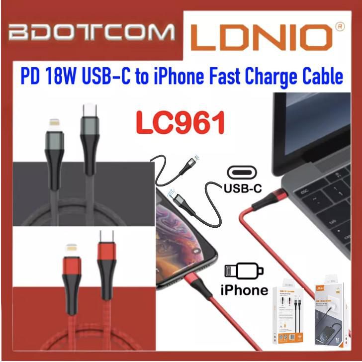 LDNIO PD Apple iPhone 11 Pro Max USB-C Data Cable to Sync - LC961