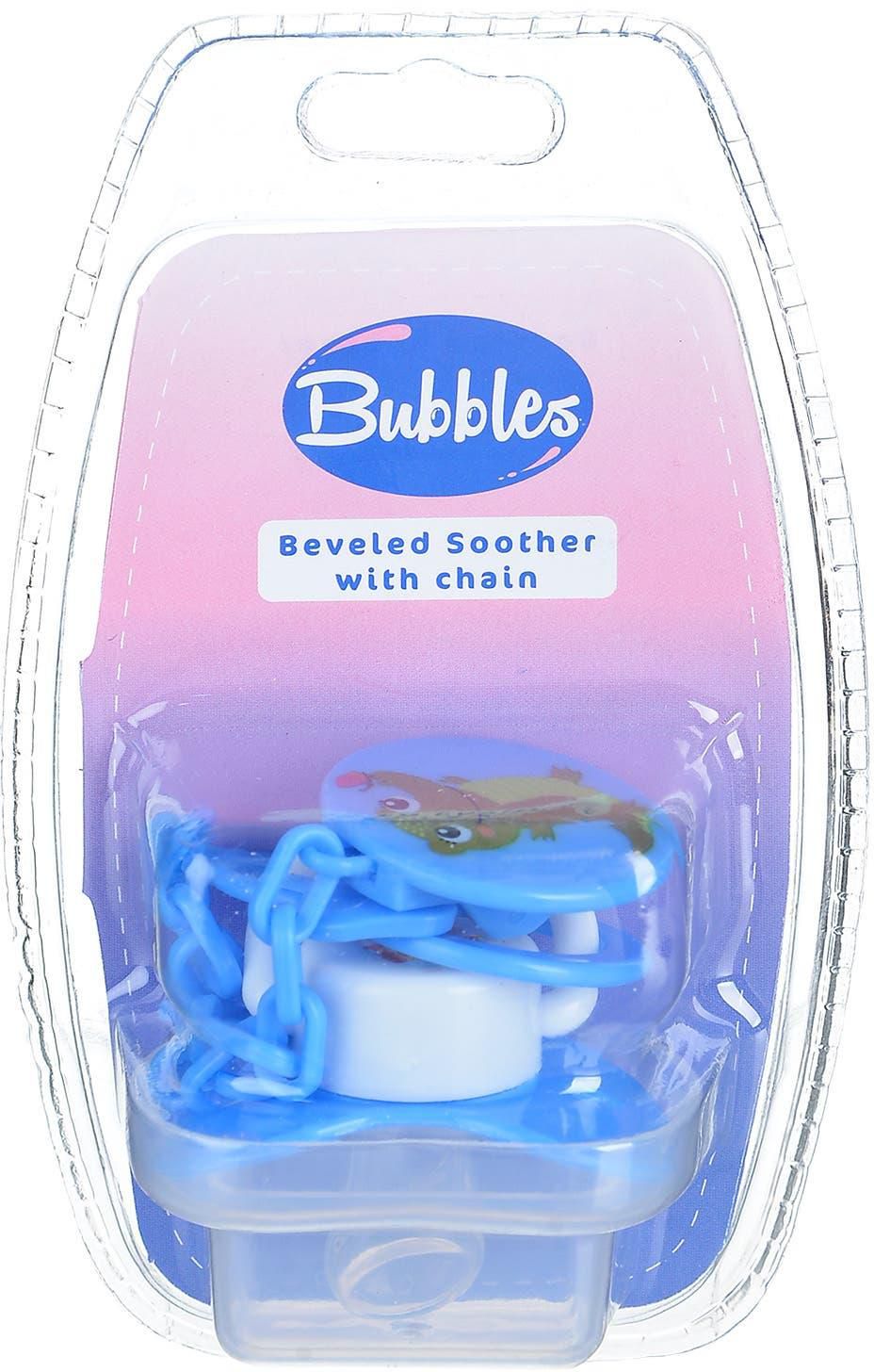 Get Bubbles Pacifier With Chain For Babies - Blue with best offers | Raneen.com