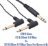Keendex 1x 6.35mm 1/4 Male To 2x 6.35mm 1/4 Male Cable For Guitar & Dj - Black