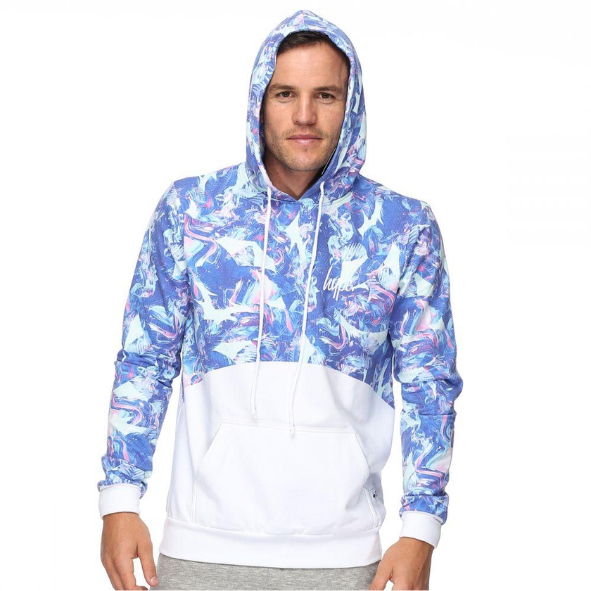 Hype Multi Color Polyester High Neck Hoodie & Sweatshirt For Men