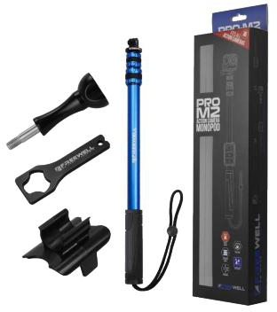 Freewell PhM2-BLU Action Camera Monopod Selfie Stick Pole 17″ to 40″ Blue