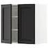 METOD Wall cabinet with shelves/2 doors, white/Lerhyttan black stained, 60x60 cm - IKEA