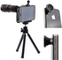4 in 1 8x Telephoto   180° Fish Eye   Wide Angle   Micro Macro Lens Kit Tripod Case for iPhone 4 4S