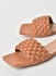 Slip-On Detail Flat Sandals Tan