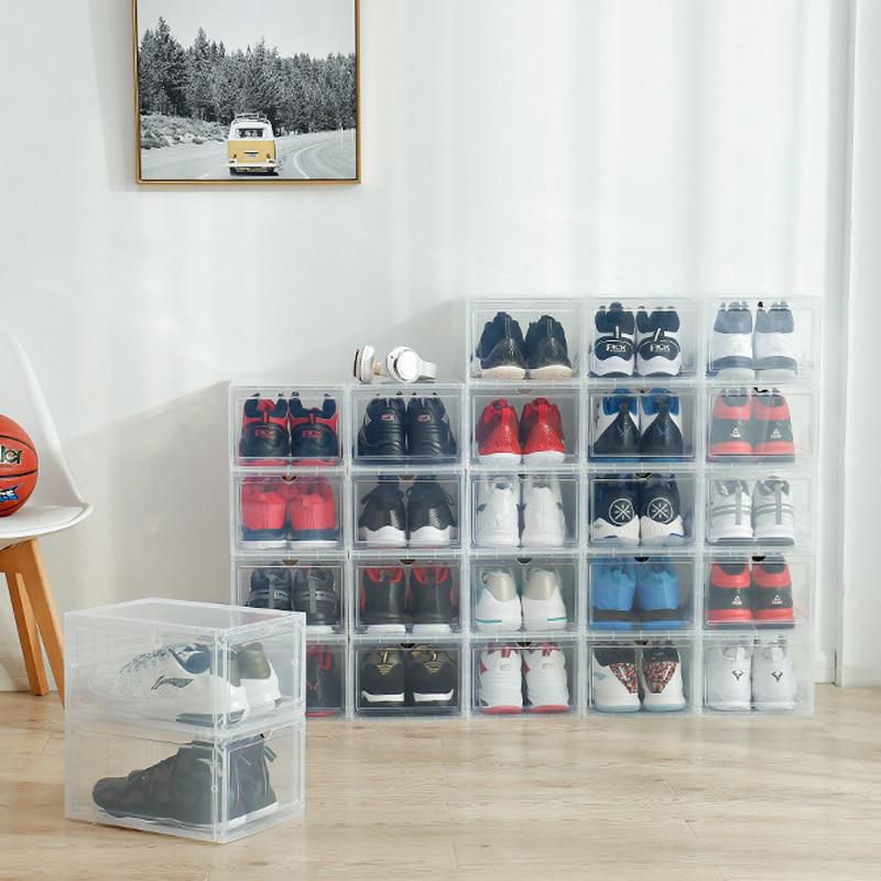 1 Piece Shoe Storage Box Detachable Transparent Shoes Box