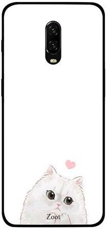 Skin Case Cover -for OnePlus 6T Cat Love شلال