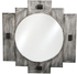Bmg Wooden Wall Mirror - Rustic - W60 , L60 Cm - Black