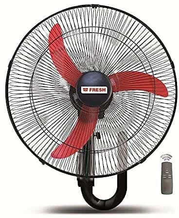 Get Fresh SWF-18R-5315 Shabah Wall Fan, With Remote, 18 Inch - Black Red with best offers | Raneen.com