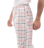 kikoi Elastic Waist Regular Fit Pajama Bottom - Off White & Olive