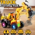 Interactive Excavating Truck Toy With Movements, Lights And Music