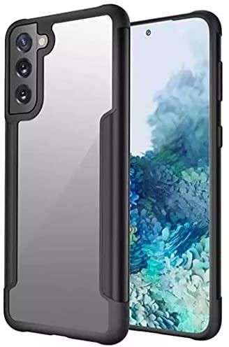 for Samsung s21 plus case Shockproof transparent back cover colorful metal pc frame Bumper samsung s21 plus case- black