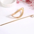 Fashionable ladies simple hemp face pointed oval one-word pearl hairpin fixed coil hair hairpin headgear