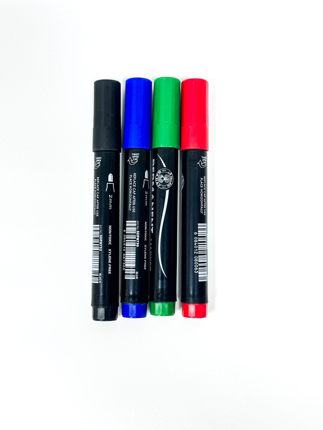 PERMANENT MARKER PACK OF 4