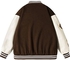 Men Woman Varsity Jacket PU Leather Sleeve American Retro Spring Baseball Uniform Jacket