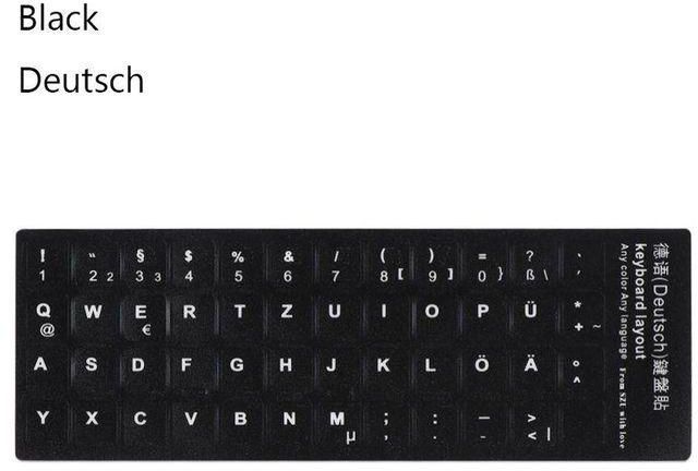 Keyboard Stickers Russian French English Arabic Spanish Portuguese Hebrew Letter Alphabet Layout Sticker Non~sl Stickers
