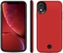 Backup Battery Charger Case 6,000 mAh for iPhone XR Power Bank Protection Cover with Earphone Function, Red