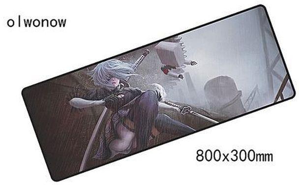 NieR Automata Mousepad 800x300mm Pad To Mouse Computer Mouse Pad HD Print Gaming Padmouse High Quality Gamer To Mouse Mats TAKAL