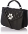 Get Ladies Leather Handbag, 20×15 cm - Black with best offers | Raneen.com