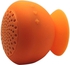 Wireless Bluetooth Handsfree Mic Suction Mini Speaker Orange