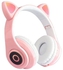 Luminous Cat Ear Bluetooth Headset Pink
