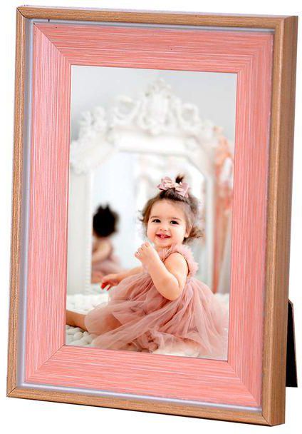 Photo Frame 10x15 CM, Office Stand (Pink)