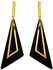 Aiwanto Hanging Earring Beautiful Gold Earring Western Wear Earring Black Design(Gold)
