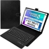 Universal 10-Inch Detachable Wireless Bluetooth Keyboard + TPU Leather Stand Cover Case Compatible with Samsung Tab A 9.7,Tab A 10.1,Tab S2 9.7,Tab S3 9.7,Tab 2/3/4 10.1,Tab E 9.6,