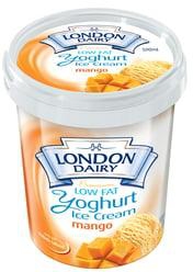 London Dairy Yoghurt Mango Ice Cream Low Fat 500 ml