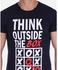 Coup "Think" Printed T-Shirt - Navy Blue