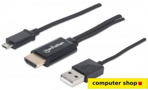 مانهاتان (151498) كابل HDTV (Micro-USB 5-pin to HDMI) كابل طاقه نوع (A)