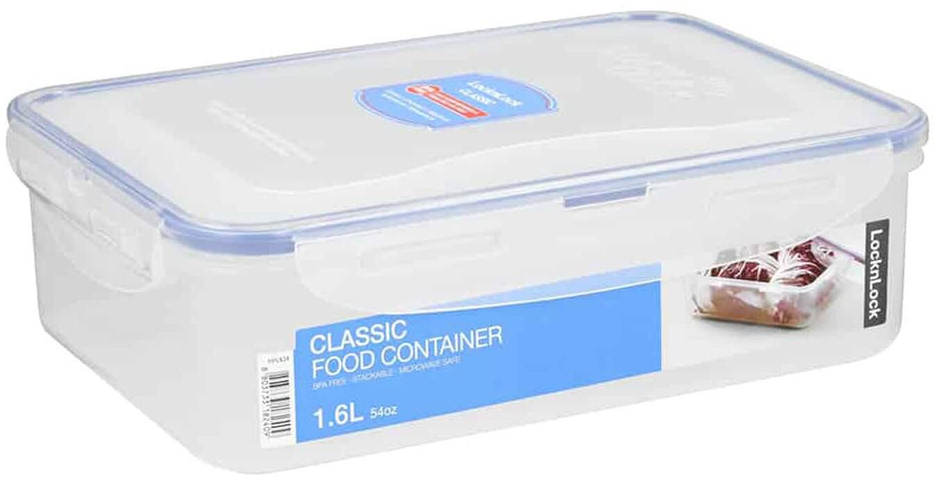 Lock and Lock Rectangular Food Container - 1.6 Liters - Clear