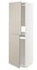 METOD High cabinet for fridge/freezer, white/Lerhyttan black stained, 60x60x200 cm - IKEA